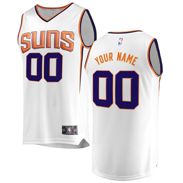 Men's White Phoenix Suns Active Player Custom Stitched Basketball Jersey